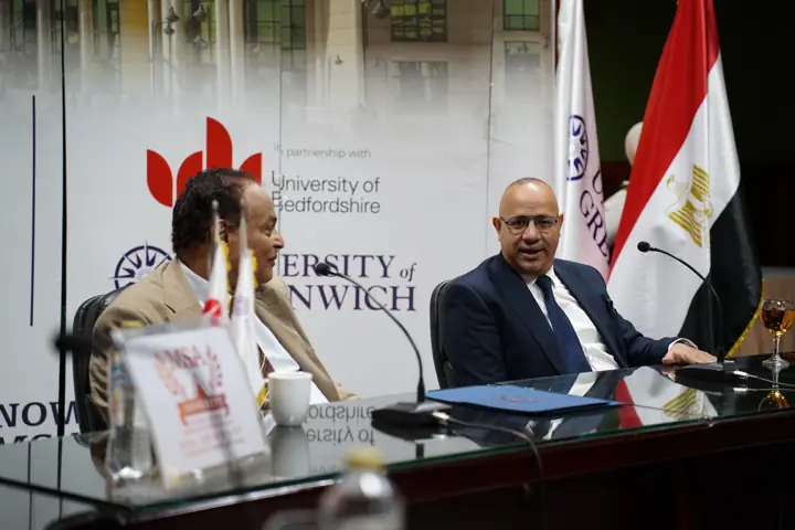 Eng. Mahmoud Nouh speaking during the protocol meeting