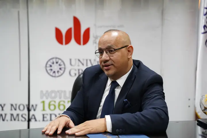 Eng. Mahmoud Nouh speaking at MSA University
